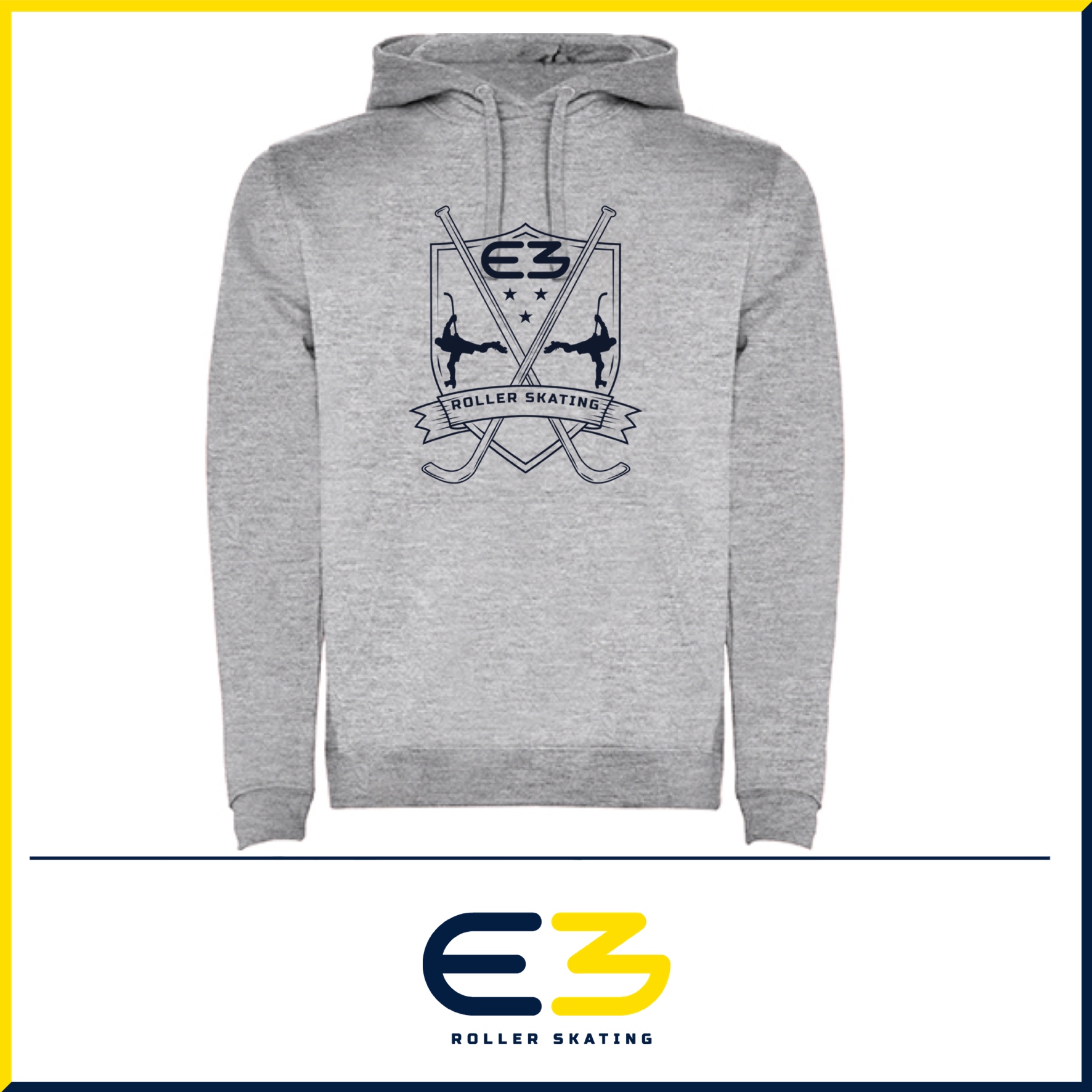 e3-rollerskating-sudadera-capucha-e3-urban-fontal Sudadera E3 Urban Gris - Imagen 1